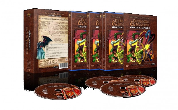 A edição de colecionador da caixa com os 27 episódios de Caverna do Dragão