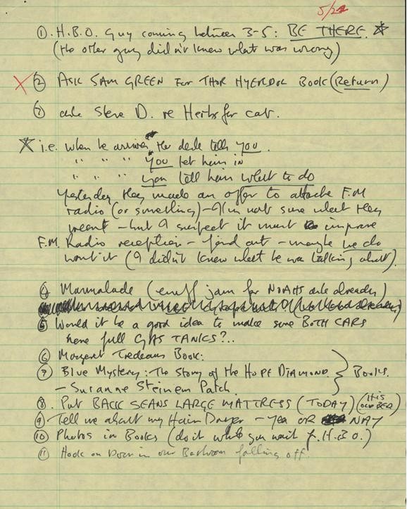 Lista de tarefas de John Lennon