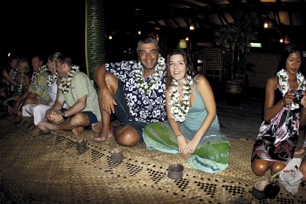 Com a mulher, Joanna, em Fiji, 2009