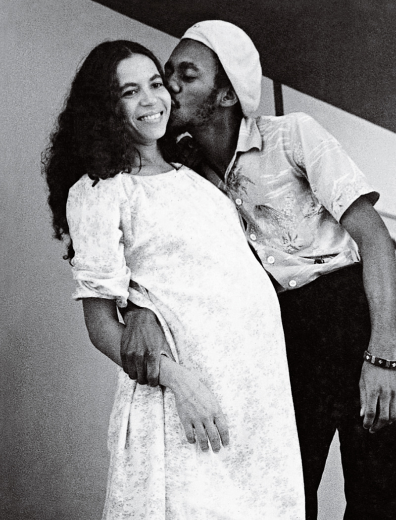 Luis Melodia e Jane Reis, quando ela estava grávid