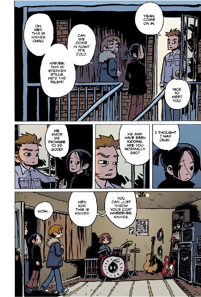 Primeiras páginas divulgadas da versão colorida de Scott Pilgrim #1