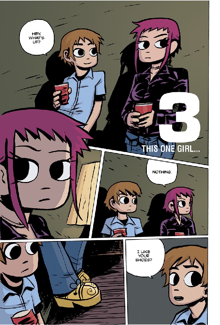 Primeiras páginas divulgadas da versão colorida de Scott Pilgrim #1