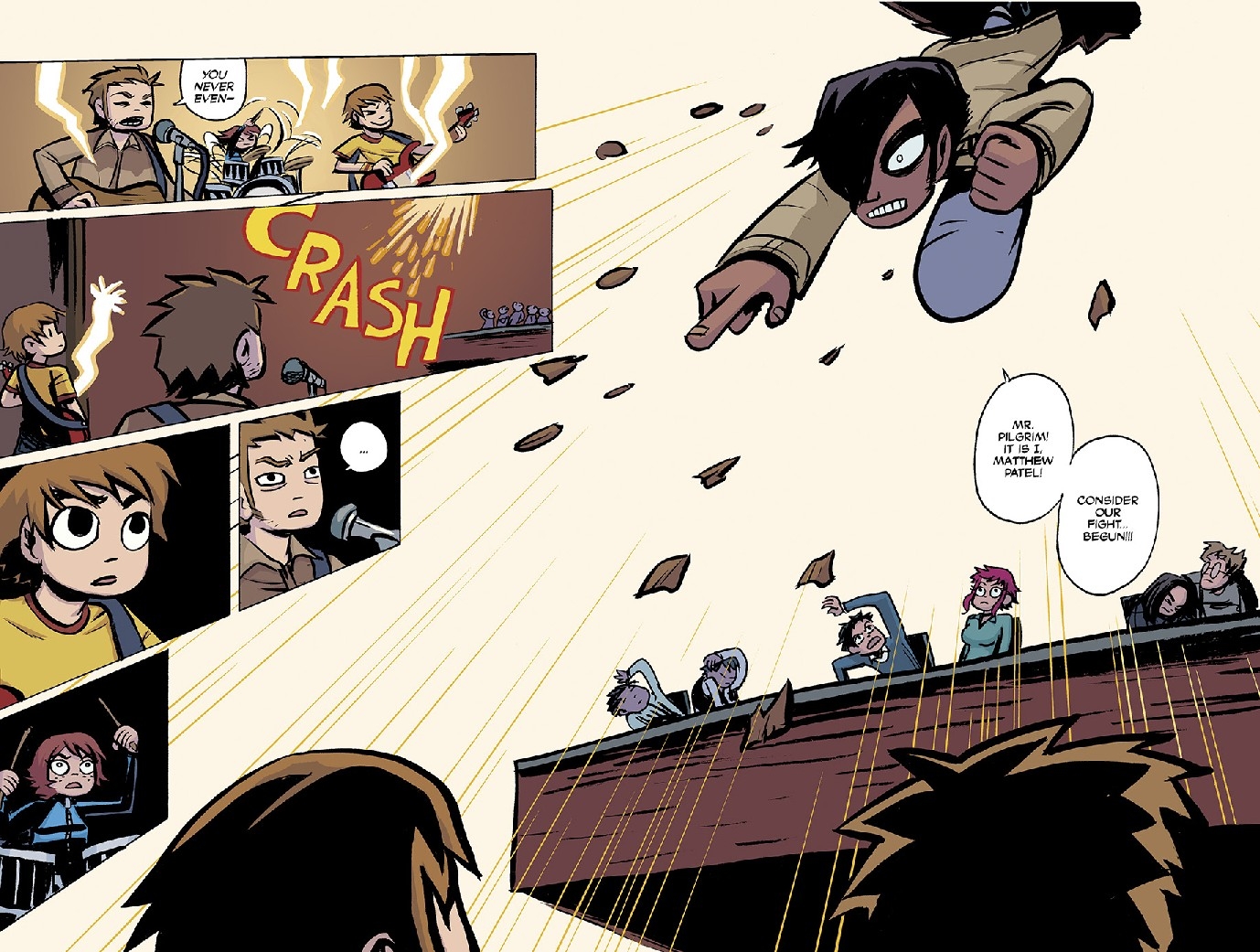 Primeiras páginas divulgadas da versão colorida de Scott Pilgrim #1