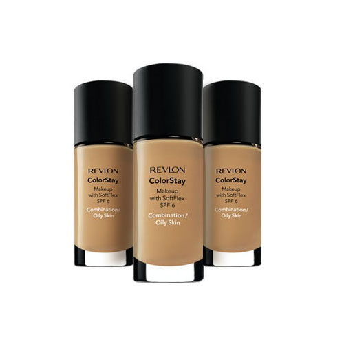 Base Colorstay Revlon para pele oleosa - a base da Revlon é específica para peles oleosas, deixando os poros respirarem e cobrindo as imperfeições. R$35