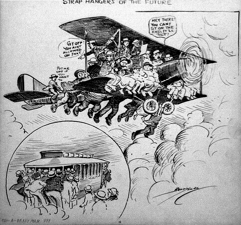 Em 1920, foi assim que previram nossas viagens de avião