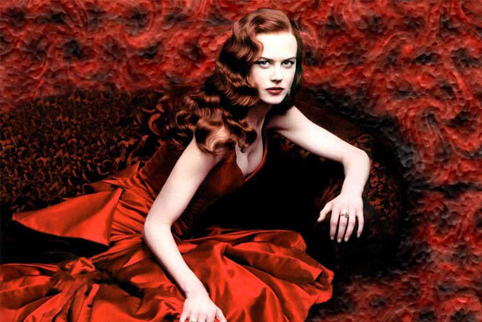 Nicole Kidman em Moulin Rouge com um ruivo propaganda de shampoo para tudo!  Nicole, sua linda