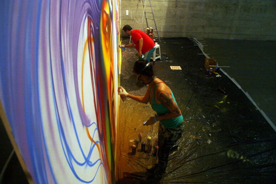 Montagem da 2ª Bienal Internacional Graffiti Fine Art