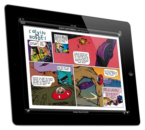 O aplicativo da GoComics para iPad
