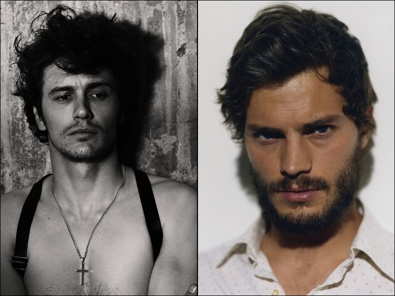 O muso James Franco e o modelo e ator Jamie Dornan