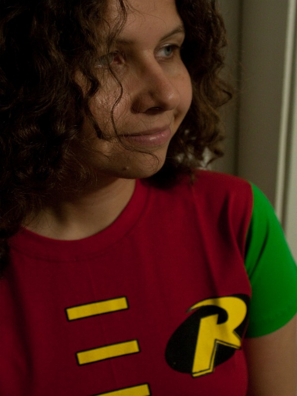 'Gosto de camisetas de super heróis e a minha preferida é do Robin'