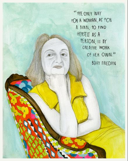 Betty Friedan. Foi uma importante ativista feminista estadunidense do século 20. Participou também de movimentos marxistas e judaicos