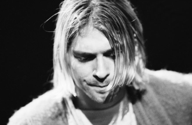 Kurt Cobain durante os ensaios para o Acústico MTV do Nirvana