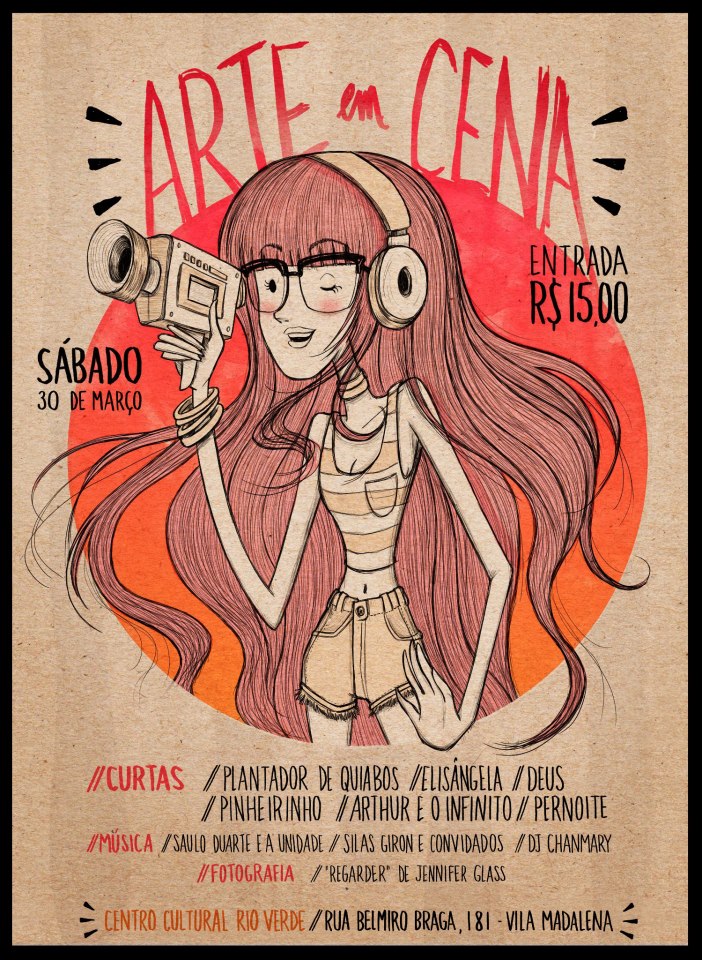 O projeto Arte em Cena no Centro Cultural Rio Verde mistura cinema, música e arte independente. Várias atrações como Djs, projeções e exposições fotográficas. Às 21h do sábado, 30. Quanto? R$15 adiantado e R$25 na porta Onde? R. Belmiro Braga, 181 - Vila Madalena