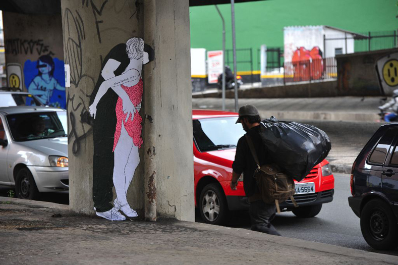 O trabalho da francesa Claire Streetart exposto em São Paulo