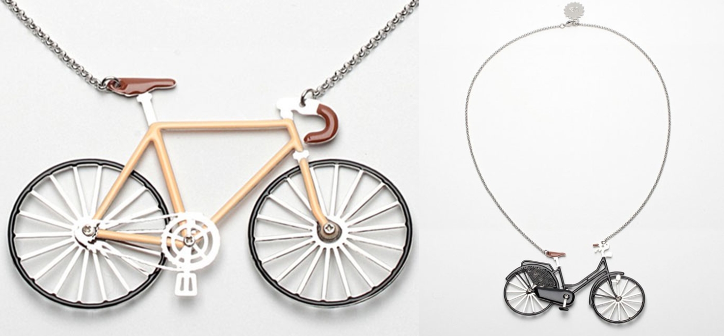 Colar com pingente de bicicleta, para as amantes das duas rodas - No site da marca francesa N2