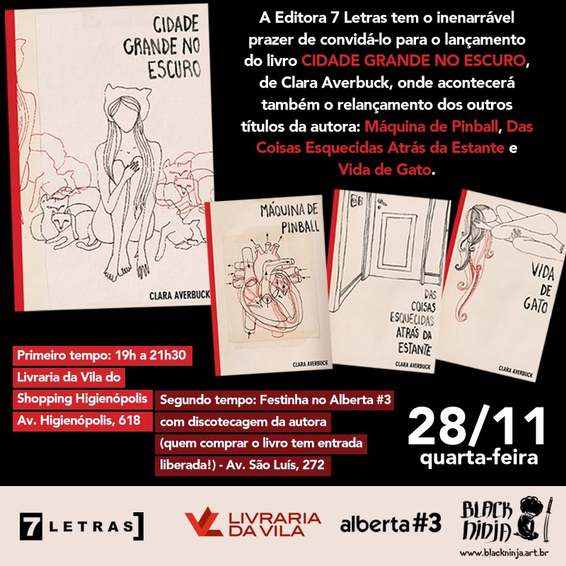 Flyer do lançamento dos livros em São Paulo