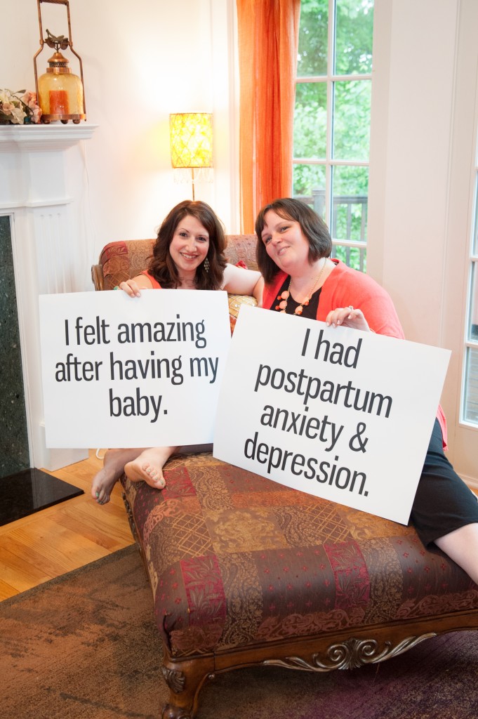 Eu me sinto ótima depois de ter tido meu bebê / Eu tive ansiedade e depressão pós parto