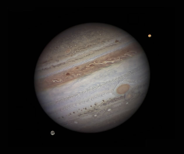 Vencedor Categoria Geral: Jupiter com as luas Lo e Ganymede