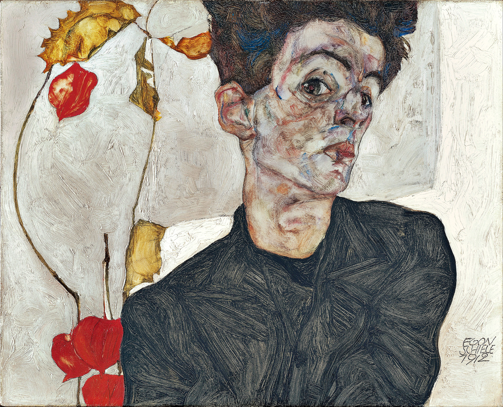 @Egon_Schiele: 1912, #oanoquenaoacabou. Estava tudo indo tão bem, mas as pessoas aqui neste fim de mundo chamado Neulengbach só têm olho gordo e outro dia mesmo me prenderam. Que toda sua inveja vire gordura. #selfie #duckface #expressionista #creative #gotico #exibido