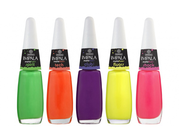 Esmaltes foscos da Impala; cores vivas e fortes, porém opacas