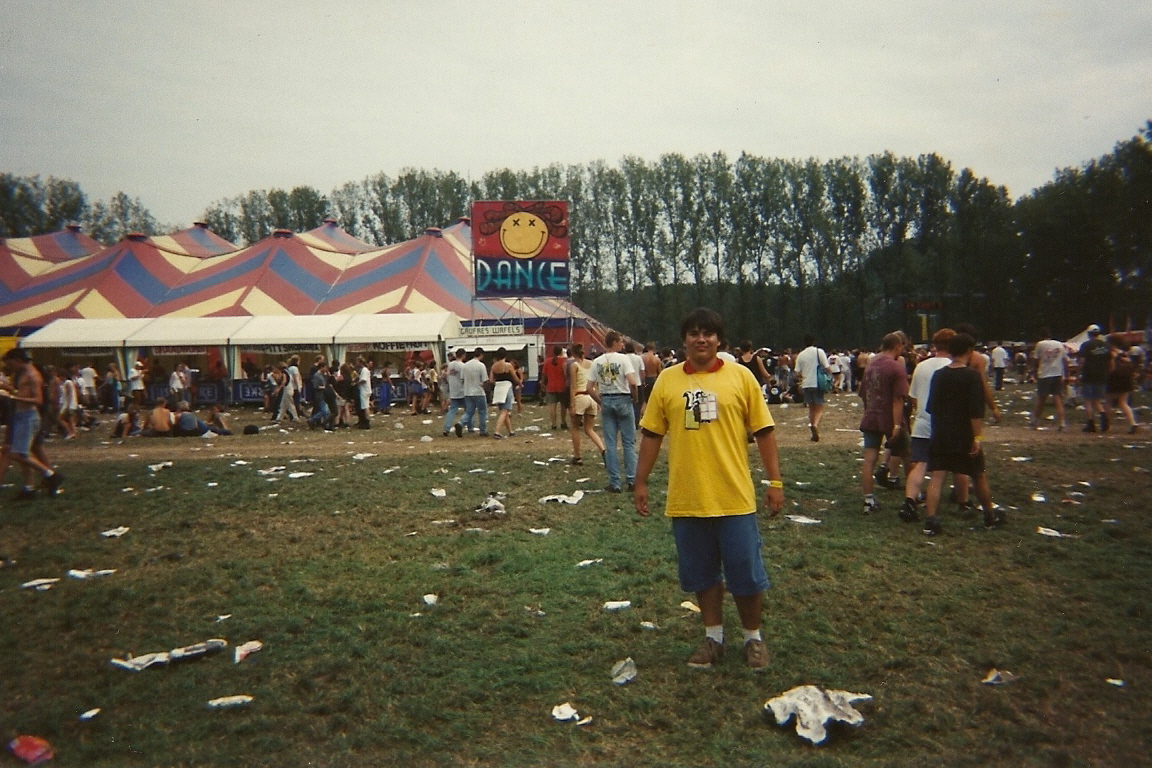 Fabrício Nobre no festival Pukkelpop 1997 (Hasselt - Bélgica)