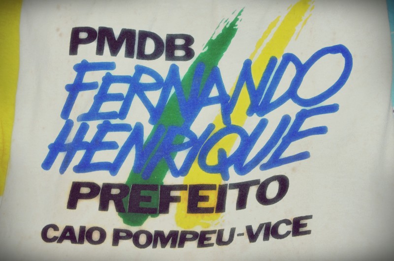 Campanha de Fernando Henrique para prefeito de São Paulo, em 1985. Ele sentou antes na cadeira do Palácio e perdeu a eleição para Jânio Quadros