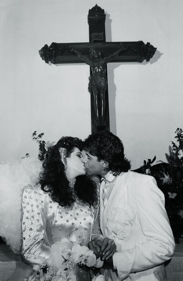 Prometendo amor eterno a Claudia Raia em 198