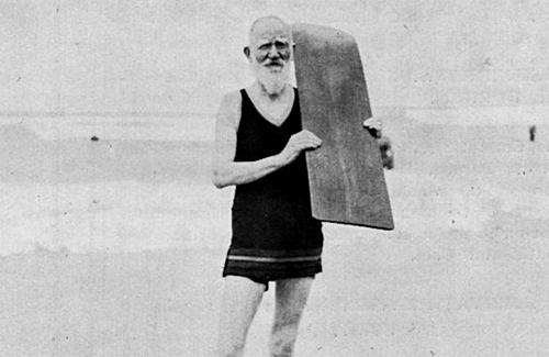 George Bernard Shaw e um skibunda