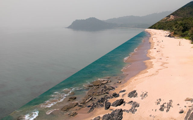 Expectativa x realidade: a neblina criminosa cobre a praia de Koh Lanta