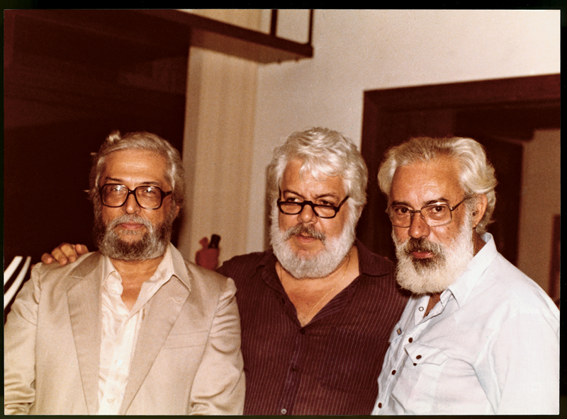 Os barbudos: entre Sérgio Britto e Fernando Torres, em 1984.