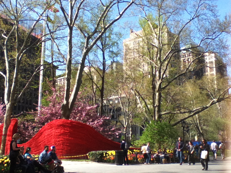 Arte, sol e Madison Square Park