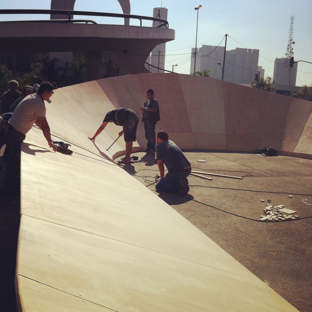 A montagem do Minidrome para a Virada Esportiva 2012