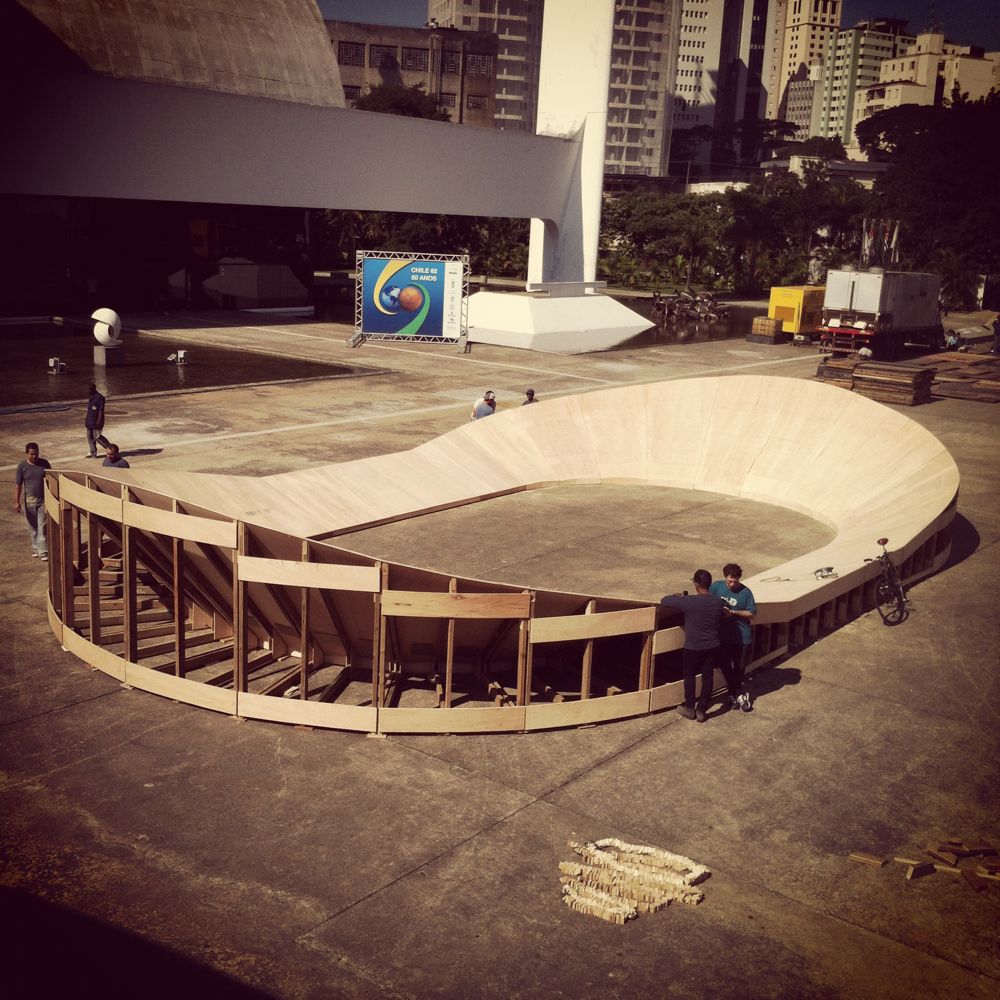 A montagem do Minidrome para a Virada Esportiva 2012