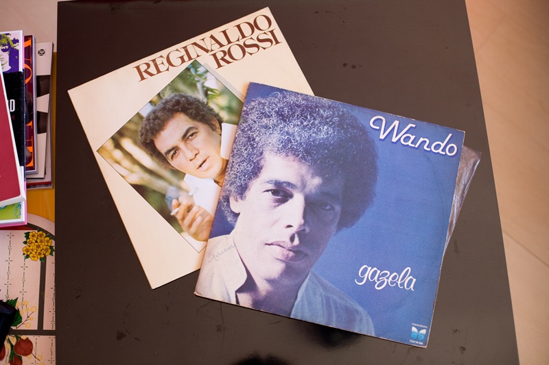 4) Música: vinis de Wando e Reginaldo Rossi