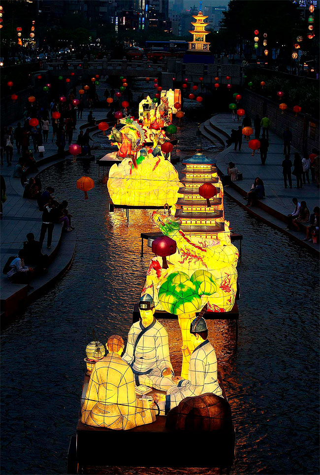 O Festival das Lanternas de Seul, que comemora o aniversário do Buda Siddhartha Gautama
