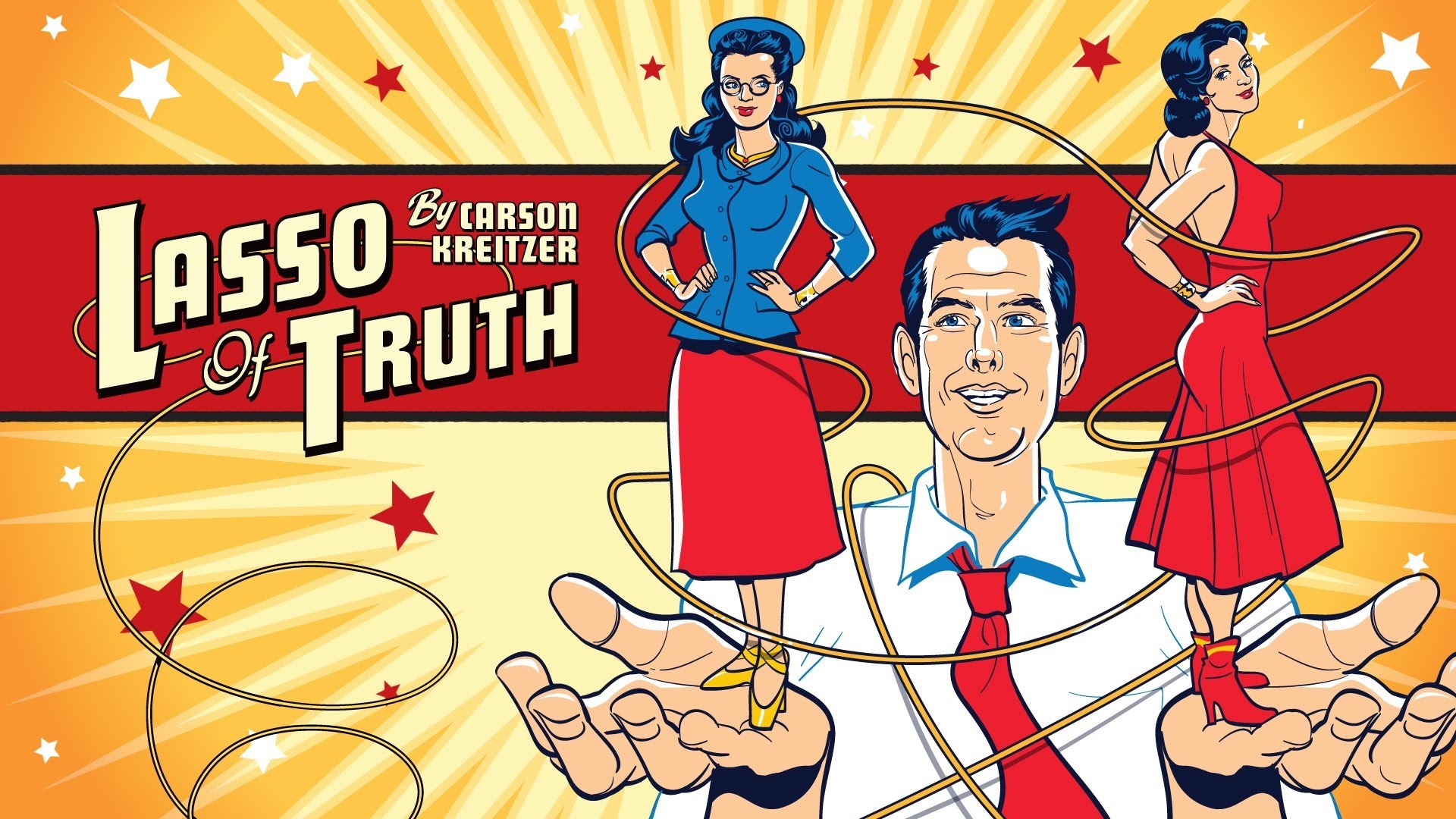 A peça Lasso of Truth é baseada na vida do criador da Mulher Maravilha