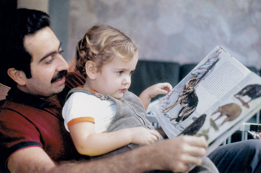 Aos 3 anos, com o pai, Geraldo, que faleceu  em 2008: “Eu era apaixonada por ele”