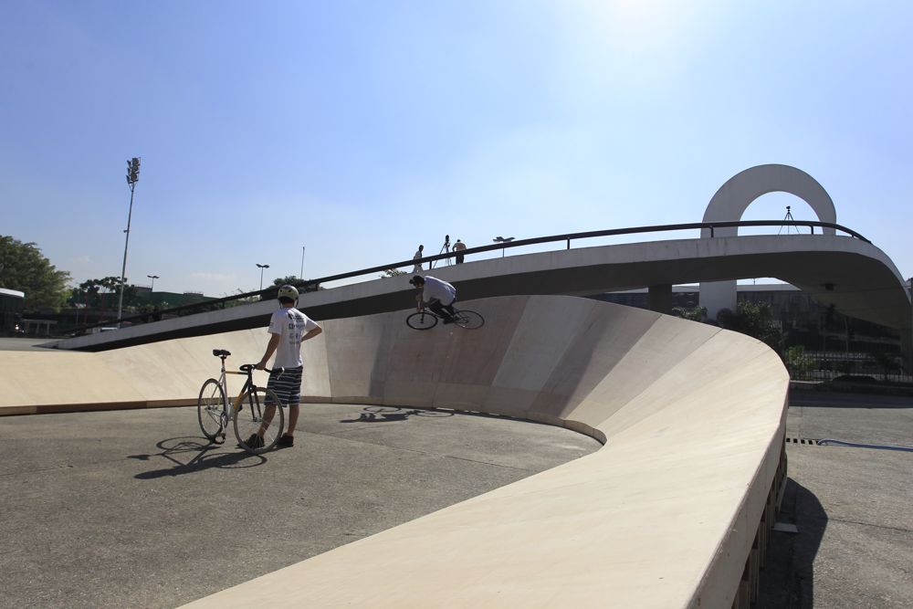 A montagem do Minidrome para a Virada Esportiva 2012