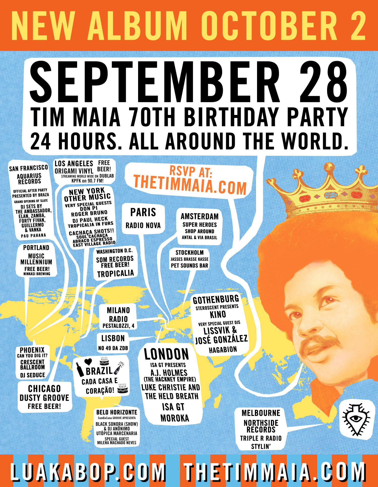 Festas em homenagem a Tim Maia em todo o mundo