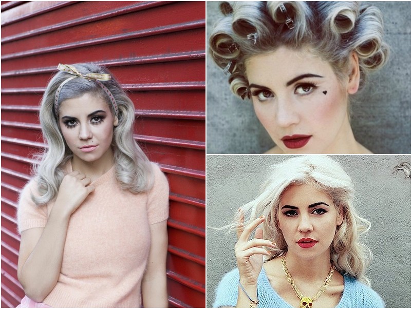 Marina and the Diamonds, cantora galesa, refrência de moda e também adepta dos fios brancos