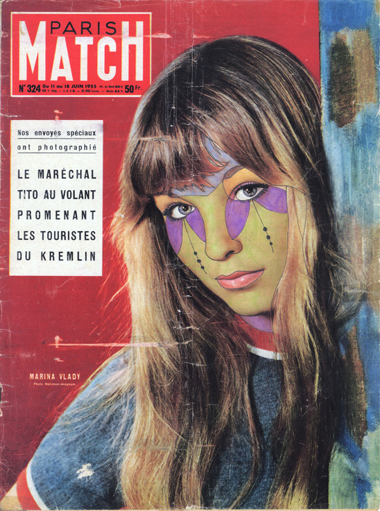 Marina Vlady foi capa da revista Paris Match e também entrou nas cores de David