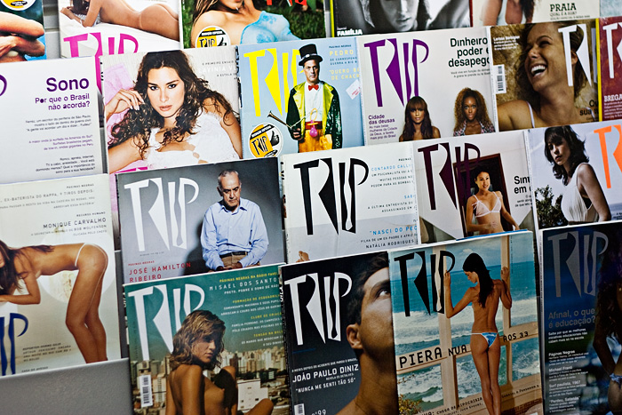 Stand das revistas Trip e Tpm