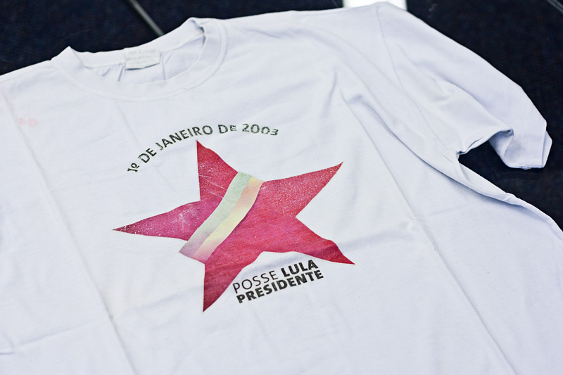Camiseta comemorativa para a posse do Presidente Lula, em Brasília