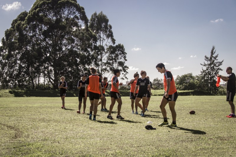 Treino da equipe feminina All Blacks Sevens