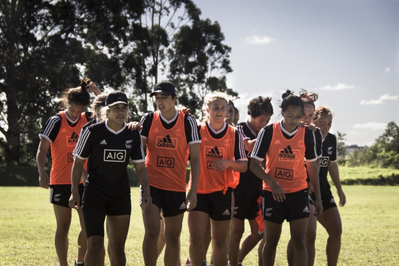 Treino da equipe feminina All Blacks Sevens