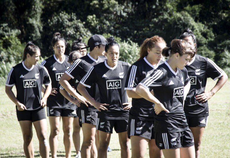 Treino da equipe feminina All Blacks Sevens