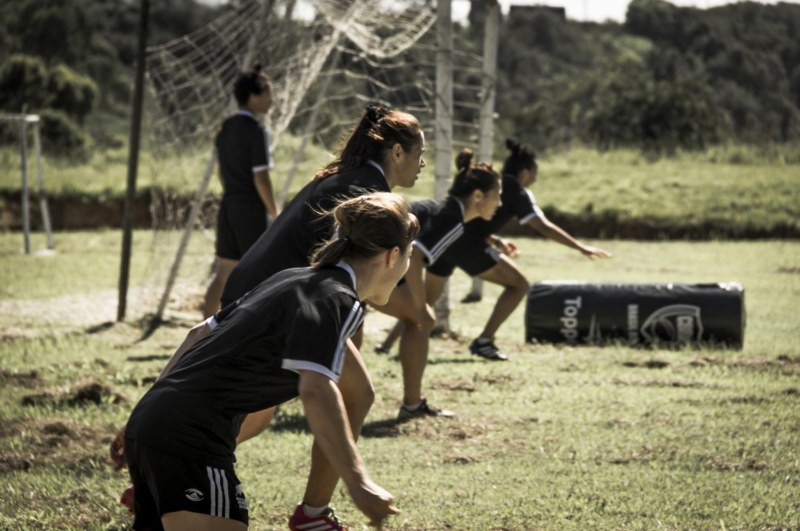 Treino da equipe feminina All Blacks Sevens