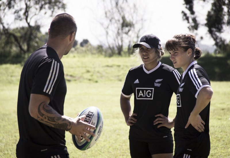 Treino da equipe feminina All Blacks Sevens