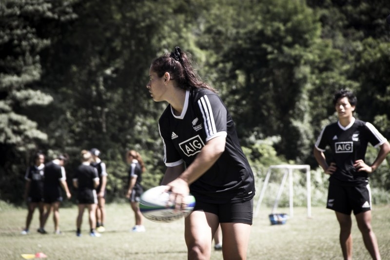 Treino da equipe feminina All Blacks Sevens