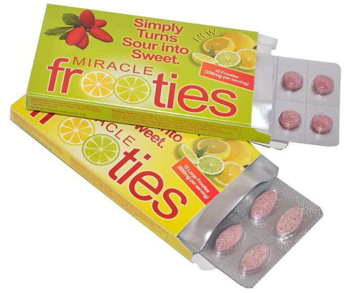 A miraculina é comercializada em forma de capsulas em diversos países